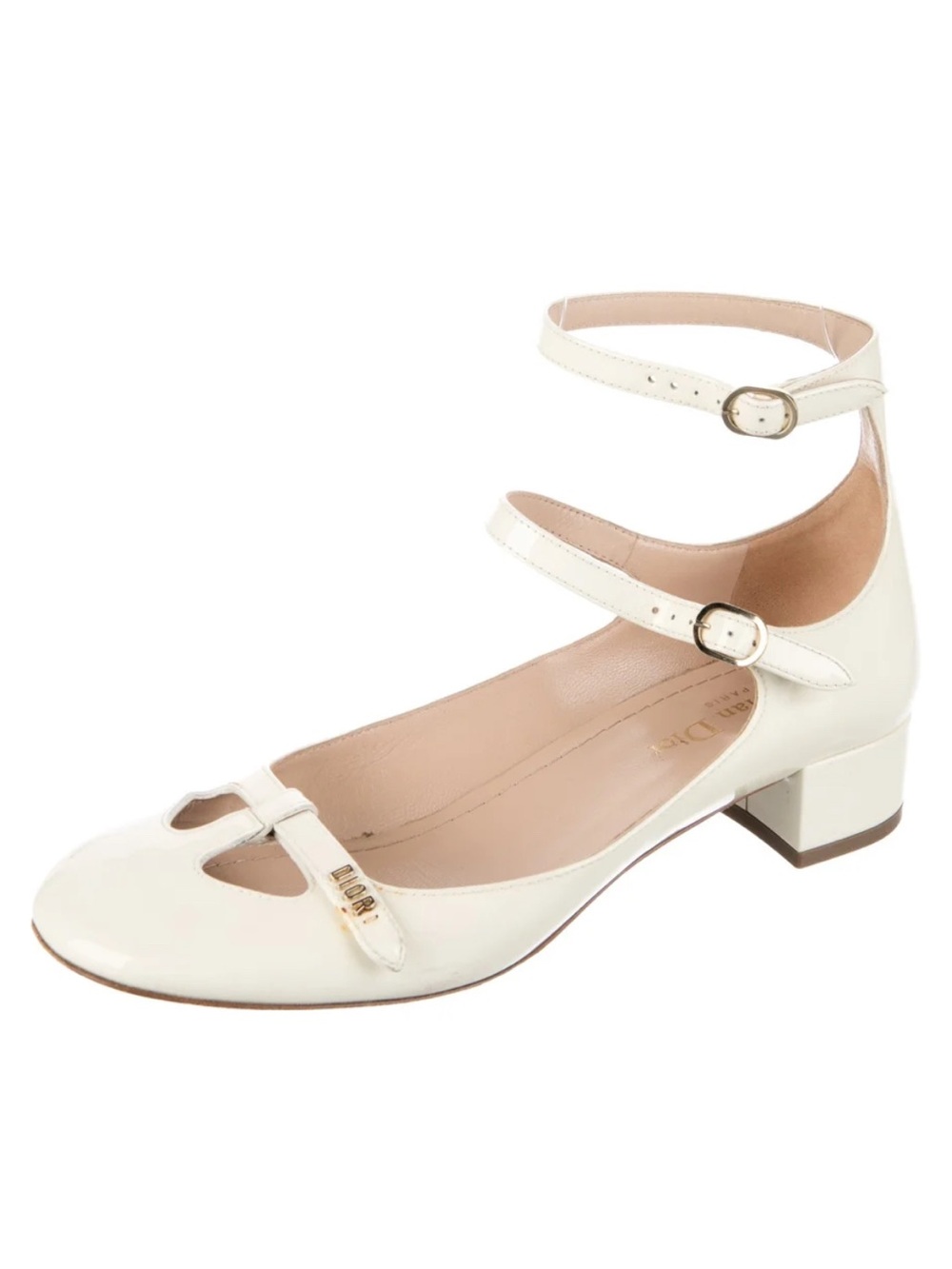 Dior Aime Low Patent Calfskin Pumps